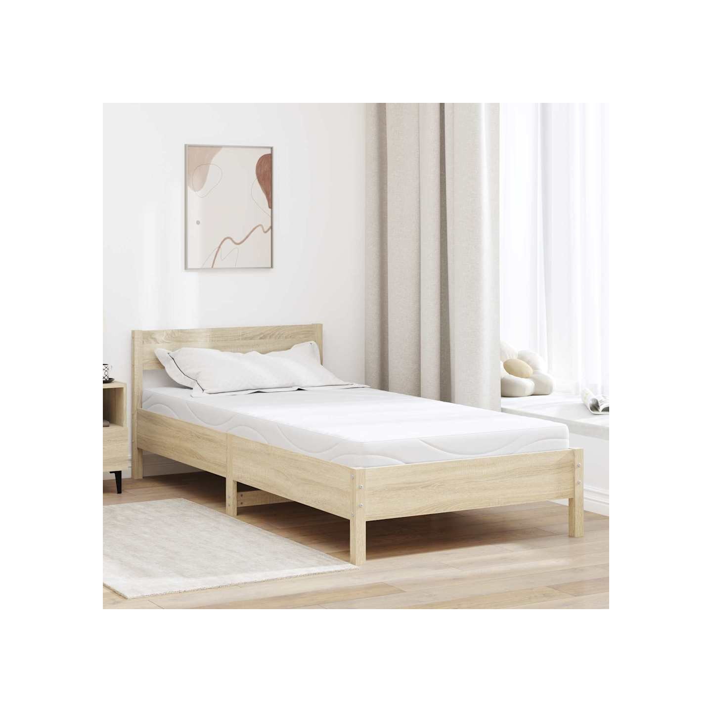 Matelas Moyen 90 x 200 cm Blanc