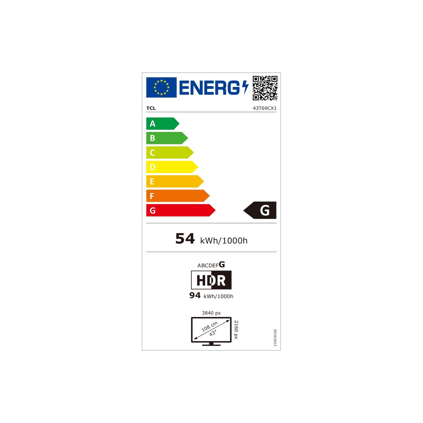 TV QLED TCL 43T69C 43" 4K Google TV Dolby Vision | Nimestore