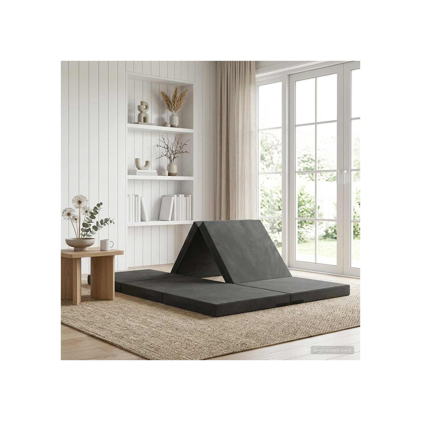 Canapé-lit pliable 70 x 67 x 48 cm Gris foncé