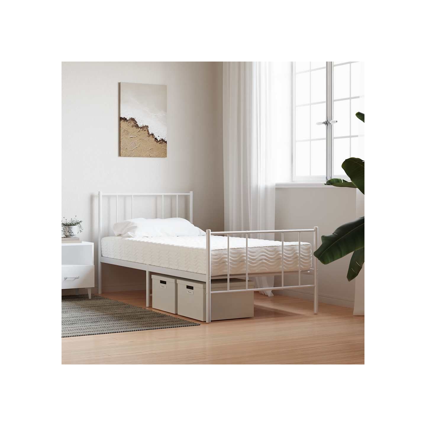 Matelas en mousse pour enfants blanc 80x160 cm dureté H2 H3