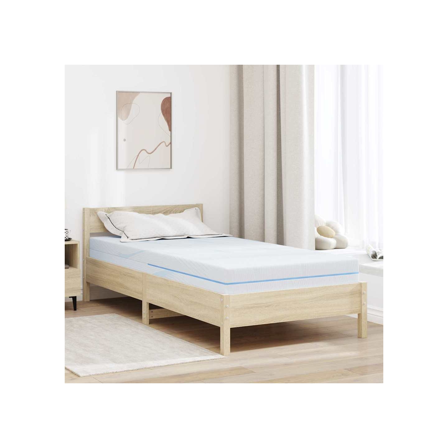 Matelas Moyennement ferme 120 x 200 cm Blanc