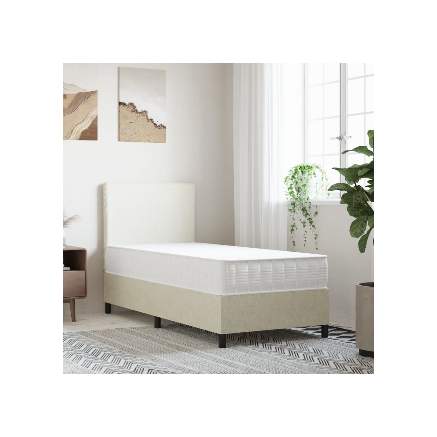 Matelas à ressorts ensachés dureté moyenne 90x200 cm