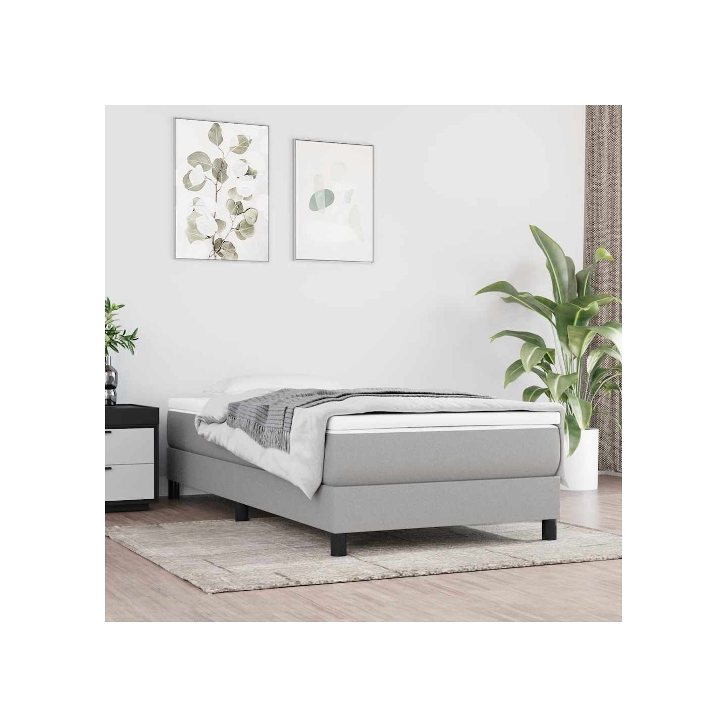 Matelas à ressorts ensachés enfant mi-ferme gris clair 80x160cm