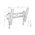 Support TV mural inclinable Erard 046260 40-100" 120 kg | Nimestore