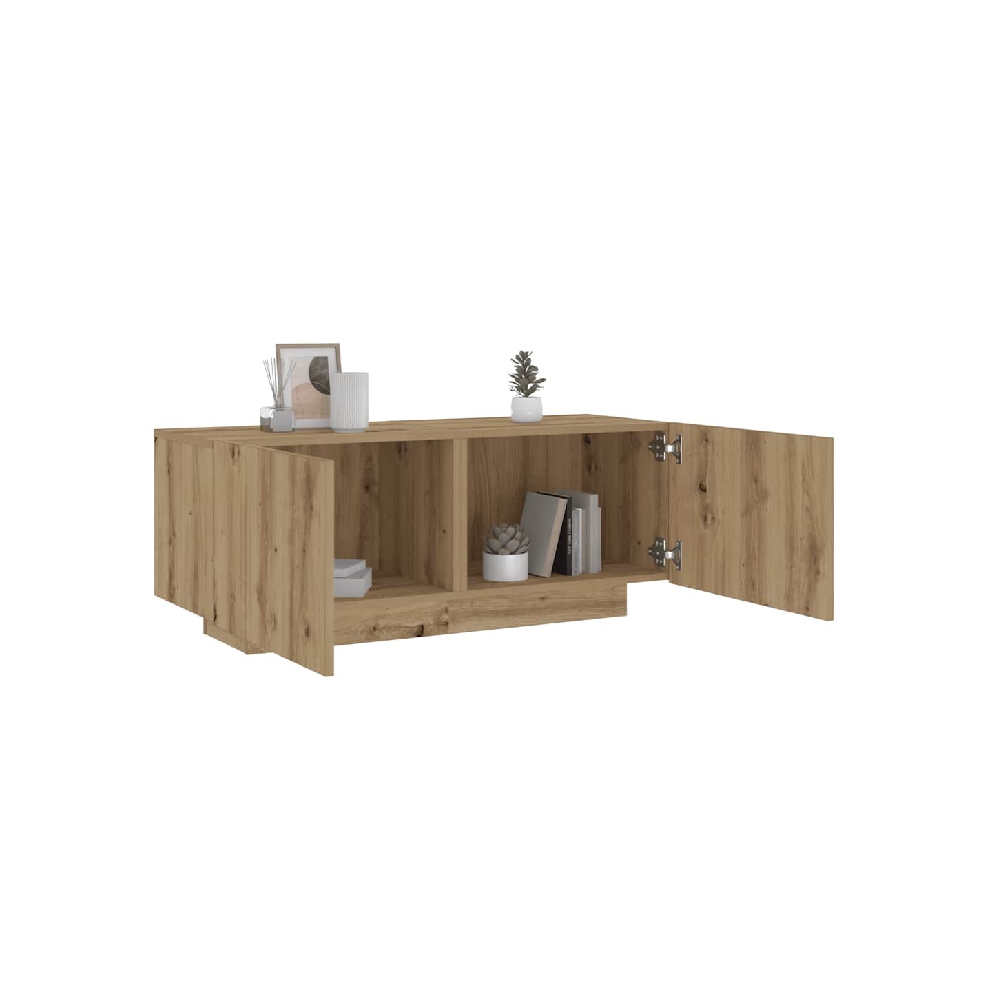 Table de chevet chêne artisanal 100x35x40 cm bois d’ingénierie