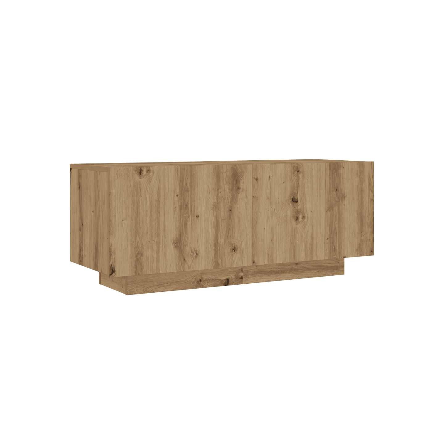 Table de chevet chêne artisanal 100x35x40 cm bois d’ingénierie