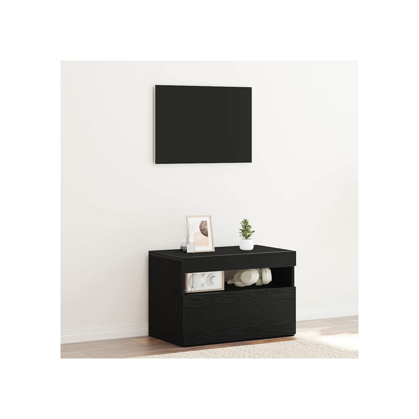 Cabinet de chevet Chêne noir 60 x 35 x 40 cm Bois d'ingénierie