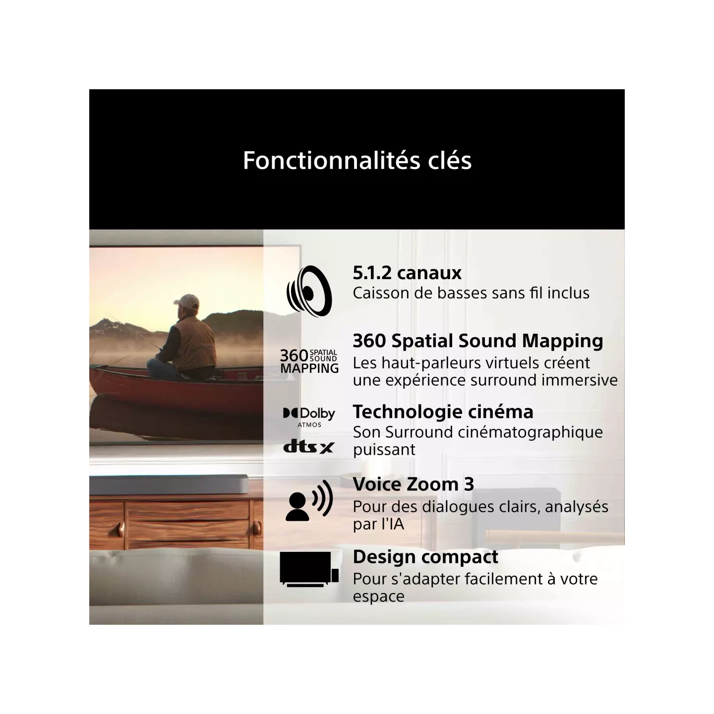 Barre de son Sony HT-A7100 + caisson Sub 7 Dolby Atmos | Nimestore