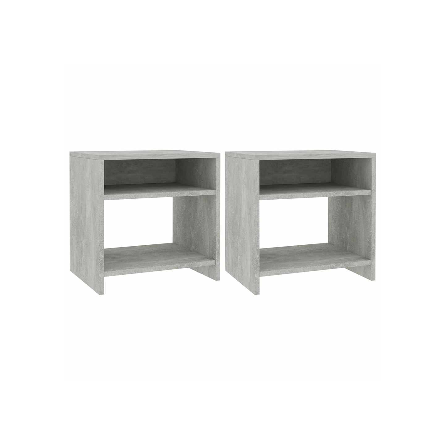 Tables de chevet 2 pcs Gris béton 40x30x40 cm Bois d'ingénierie