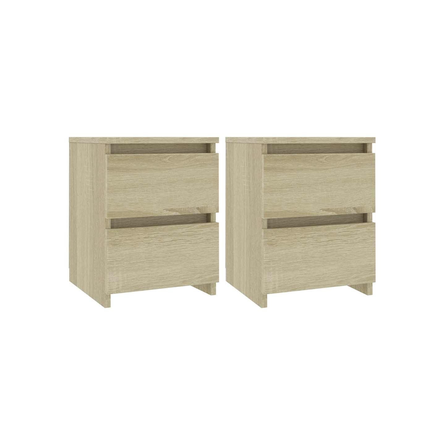 Tables de chevet 2 pcs Chêne sonoma 30x30x40 cm Bois ingénierie
