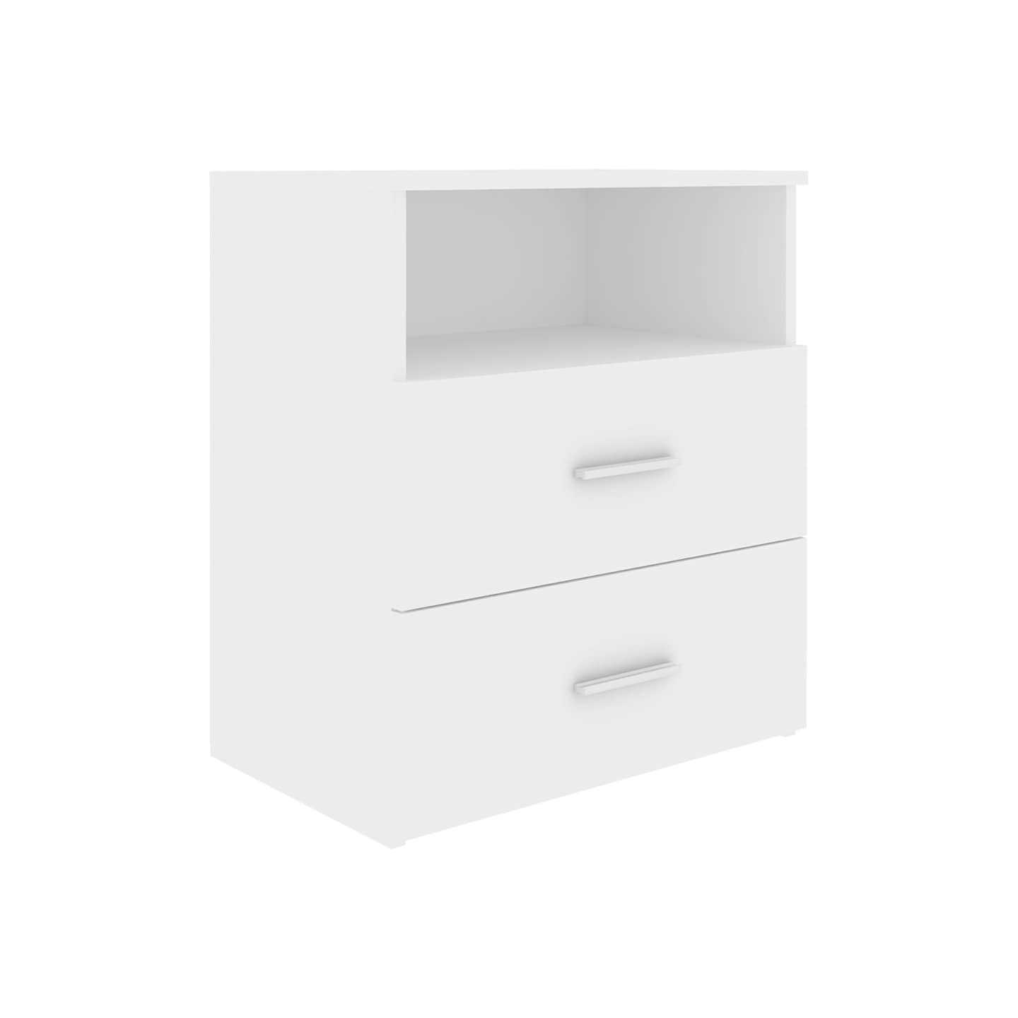 Table de chevet Blanc 50x32x60 cm