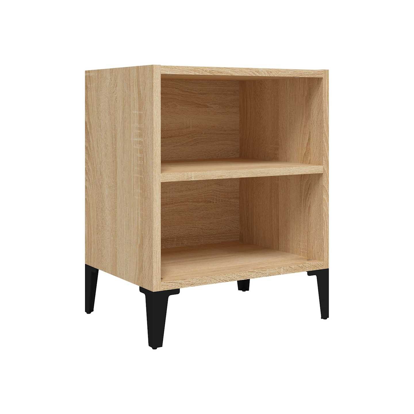 Table de chevet avec pieds en métal chêne sonoma 40x30x50 cm