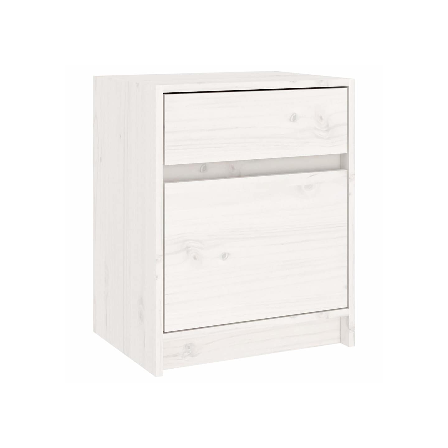 Table de chevet Blanc 40x31x50 cm Bois de pin massif