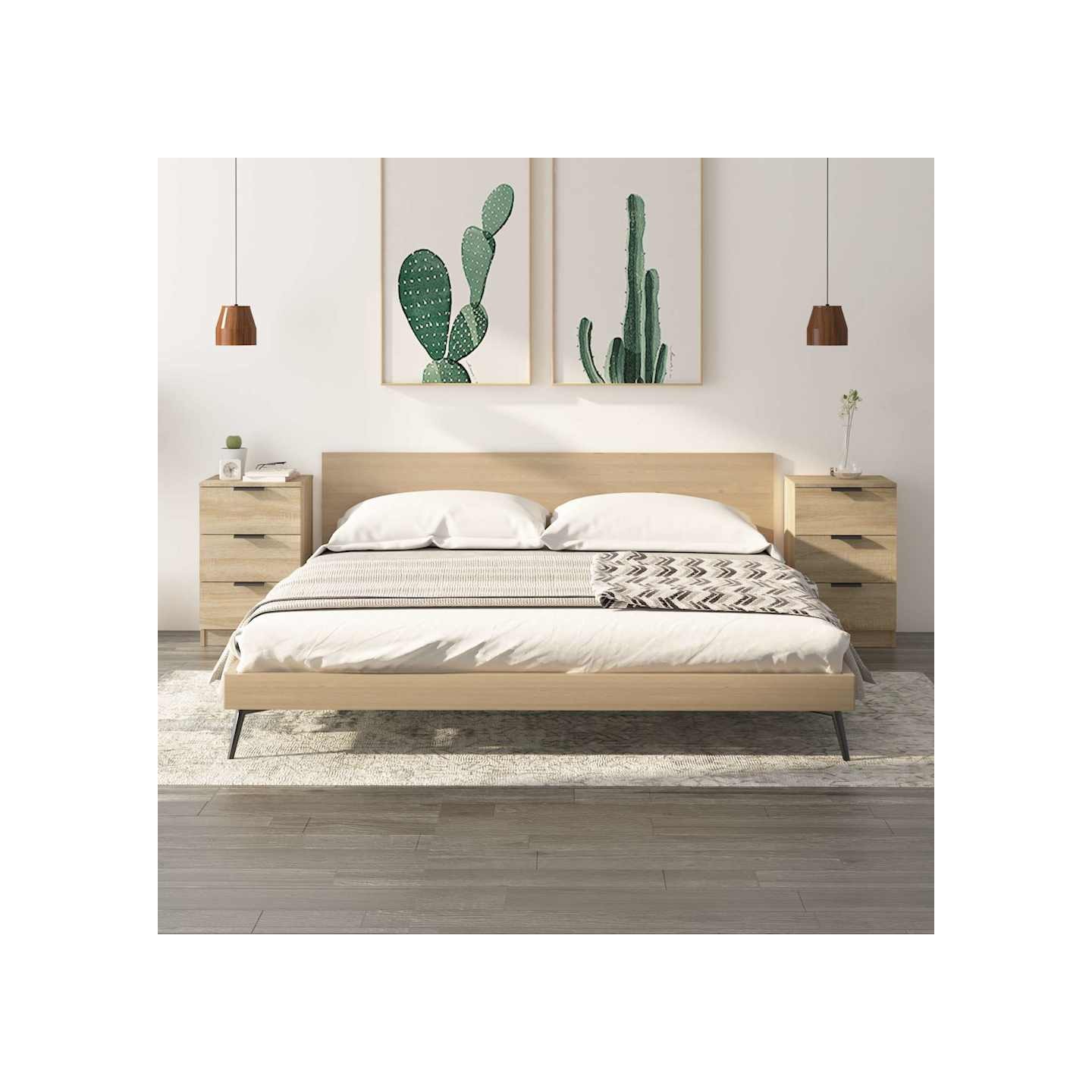 Tables de chevet 2 pcs Chêne sonoma 40x36x65 cm
