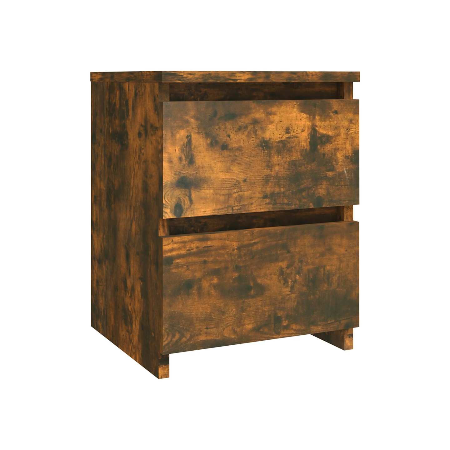 Table de chevet en chêne fumé 30x30x40 cm bois d'ingénierie