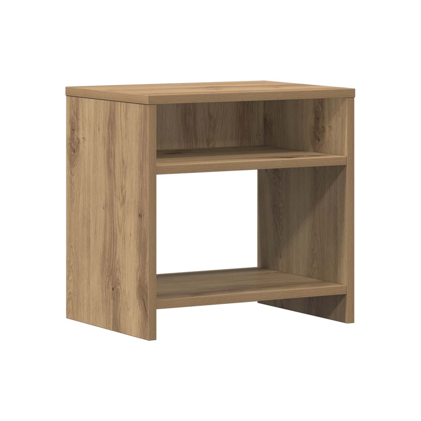 Table de chevet chêne artisanal 40x30x40 cm bois d'ingénierie