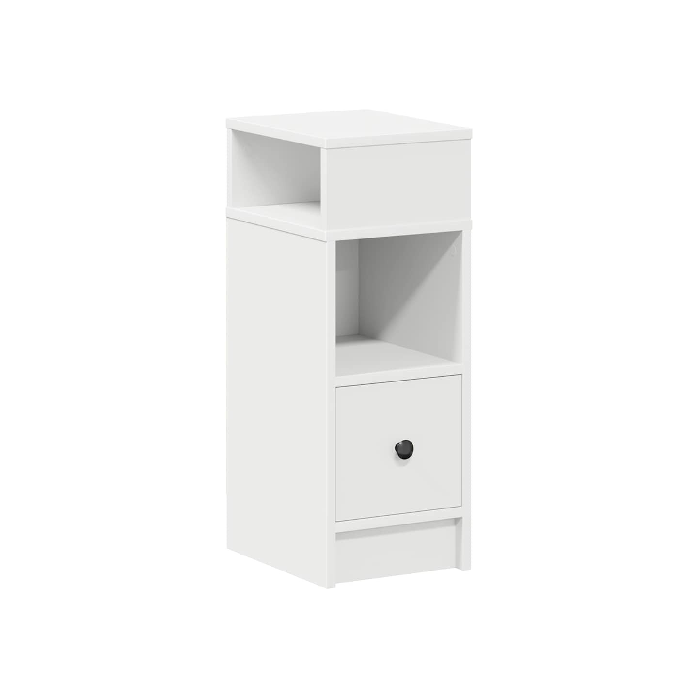Table de chevet avec tiroir blanc 25x31x66 cm
