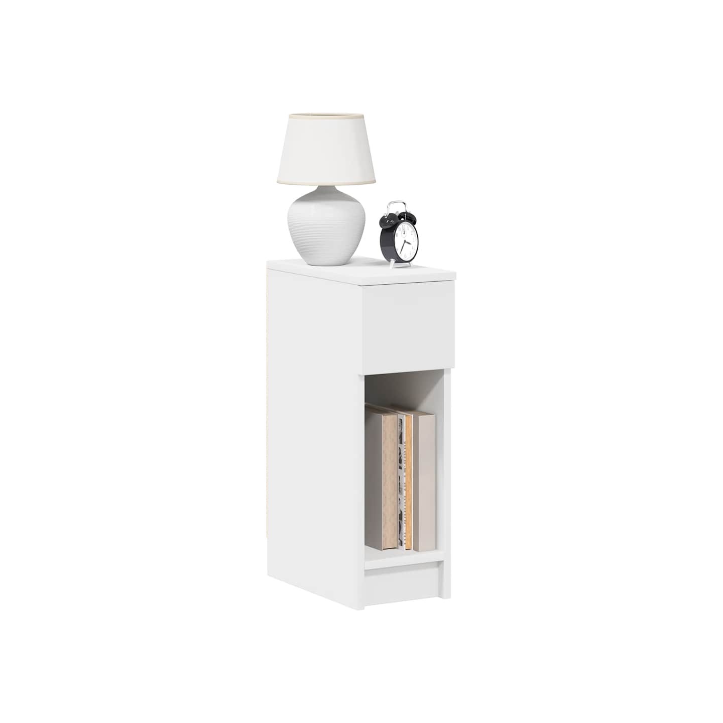 Tables de chevet avec tiroir 2 pcs blanc 20x36x60 cm