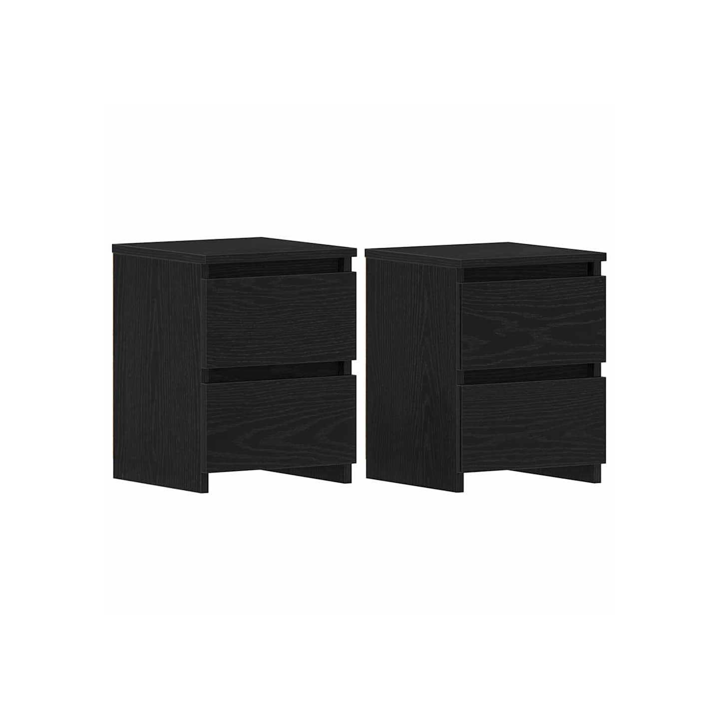 Cabinet de chevet 2 pc Chêne noir 30 x 30 x 40 cm
