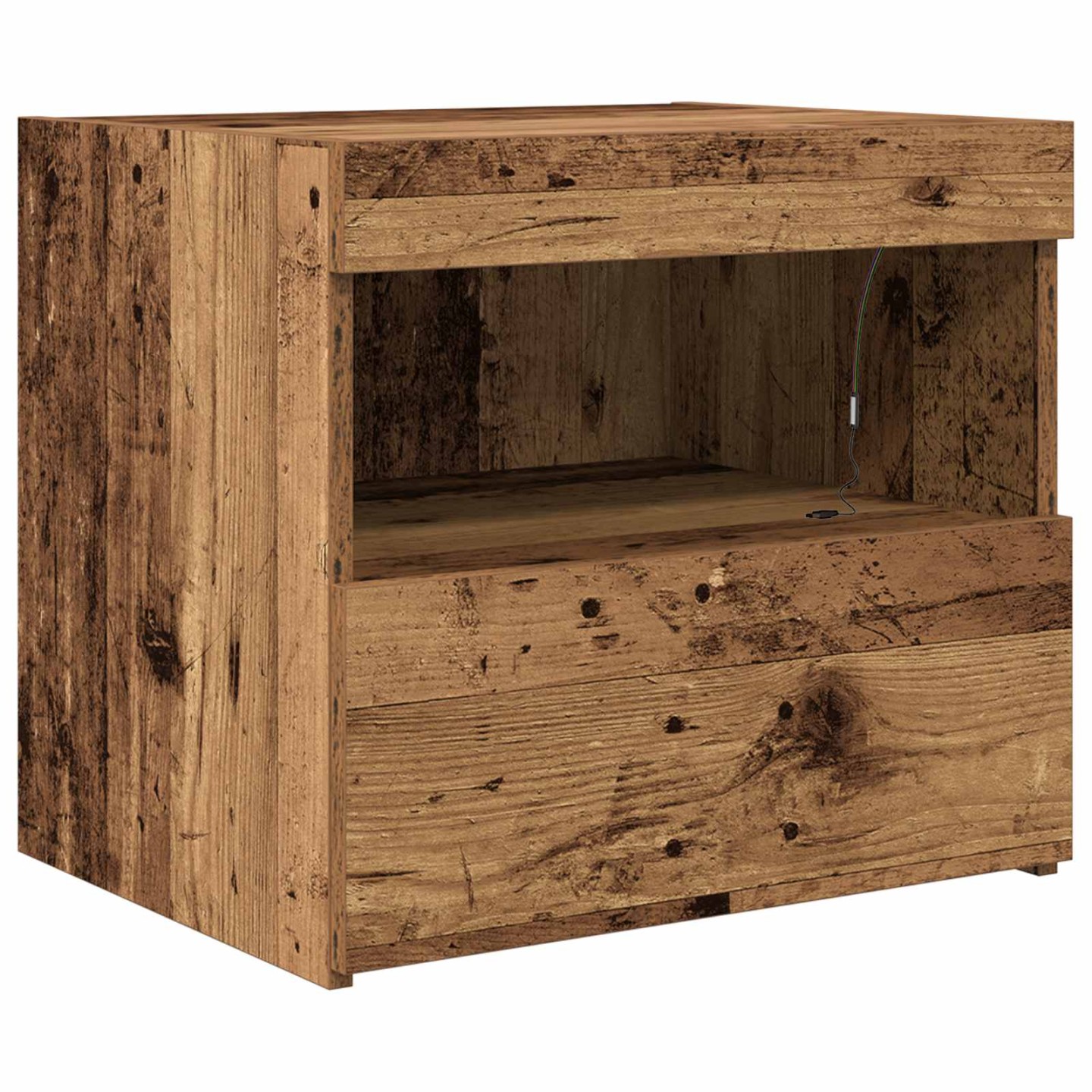 Cabinet de chevet Bois ancien 50 x 40 x 45 cm Bois d'ingénierie