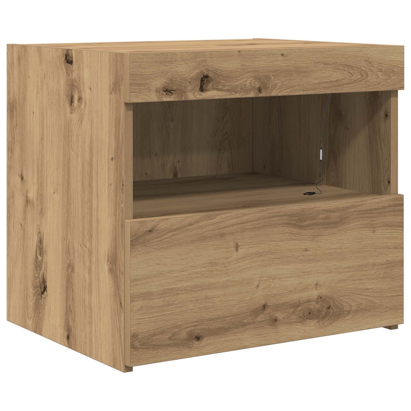 Cabinet de chevet Chêne artisanal 50 x 40 x 45 cm