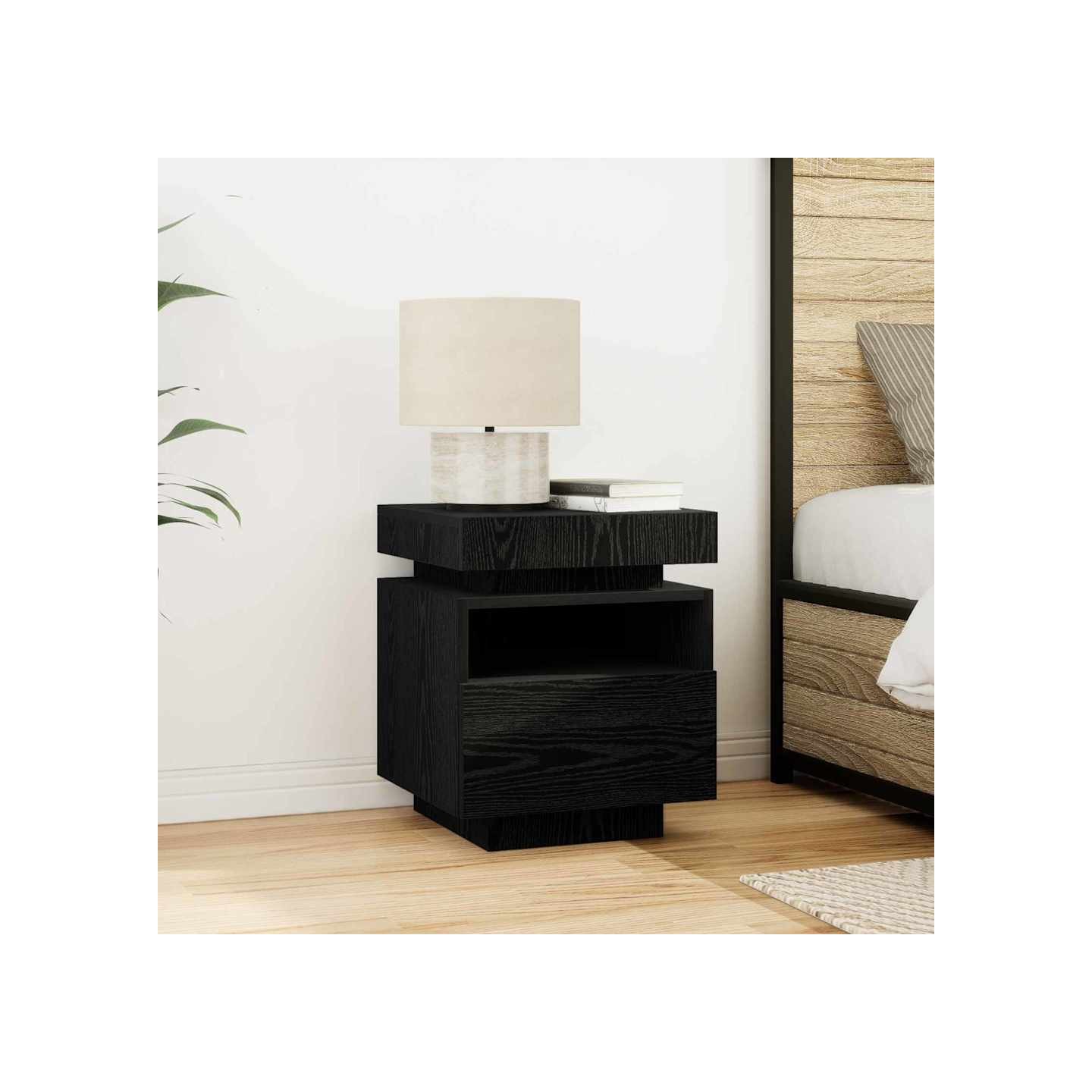 Cabinet de chevet Chêne noir 40 x 39 x 48,5 cm