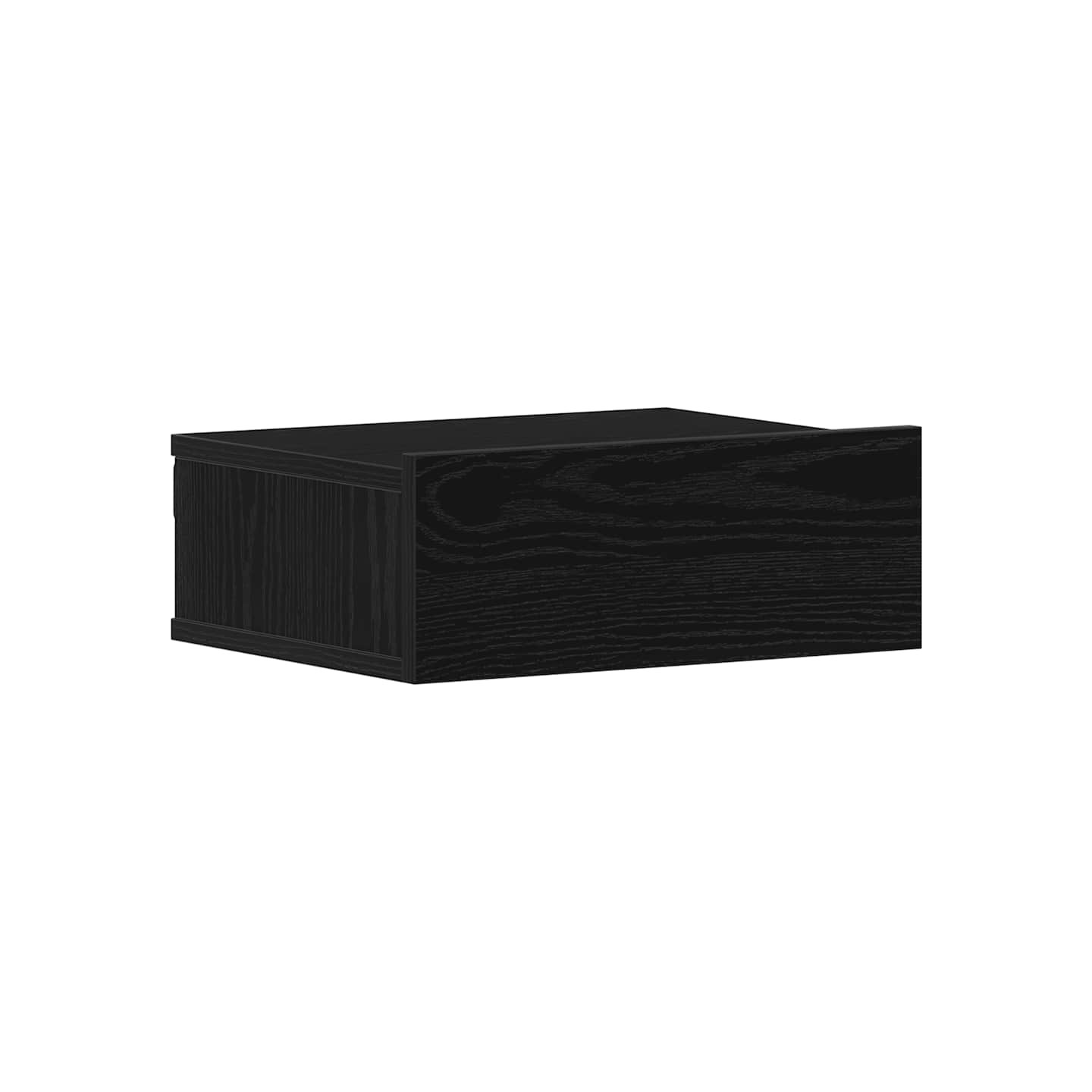Table de chevet flottante en chêne noir 40x32x15 cm