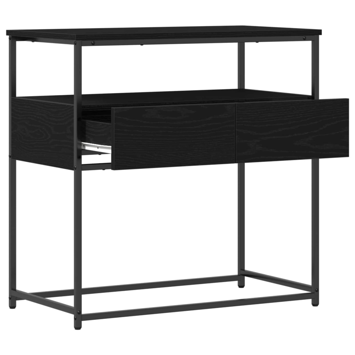 Table console Chêne noir 75 x 40 x 75 cm Bois d'ingénierie