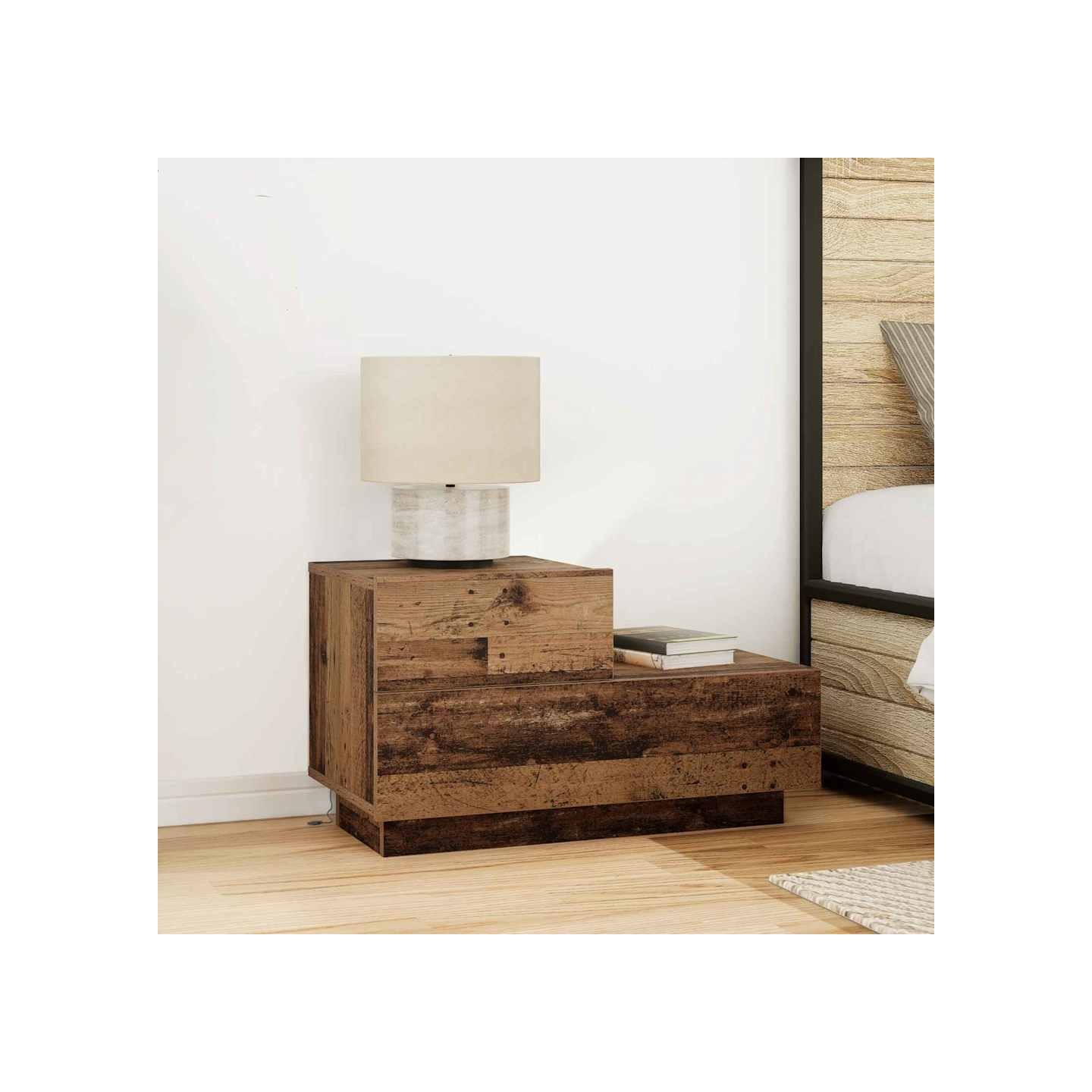 Cabinet de chevet Bois ancien 70 x 36 x 40,5 cm