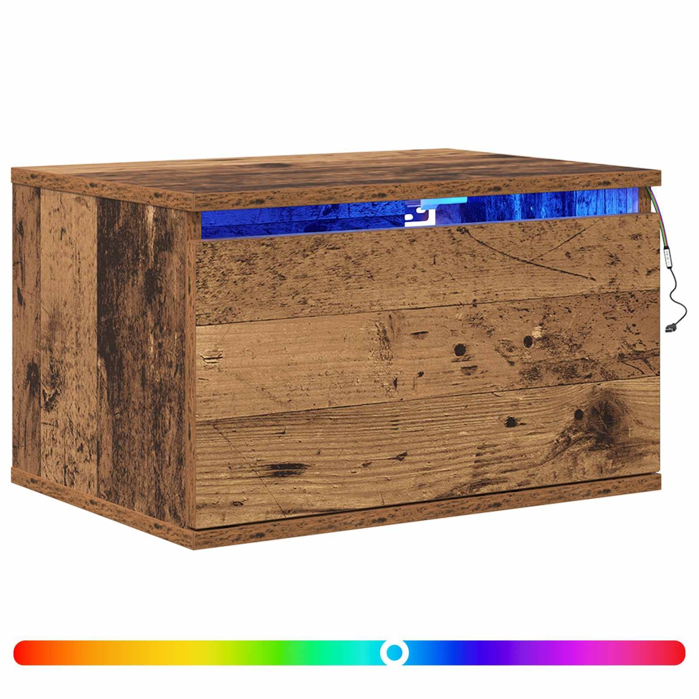 Cabinet de chevet mural Bois ancien 50 x 36 x 30 cm