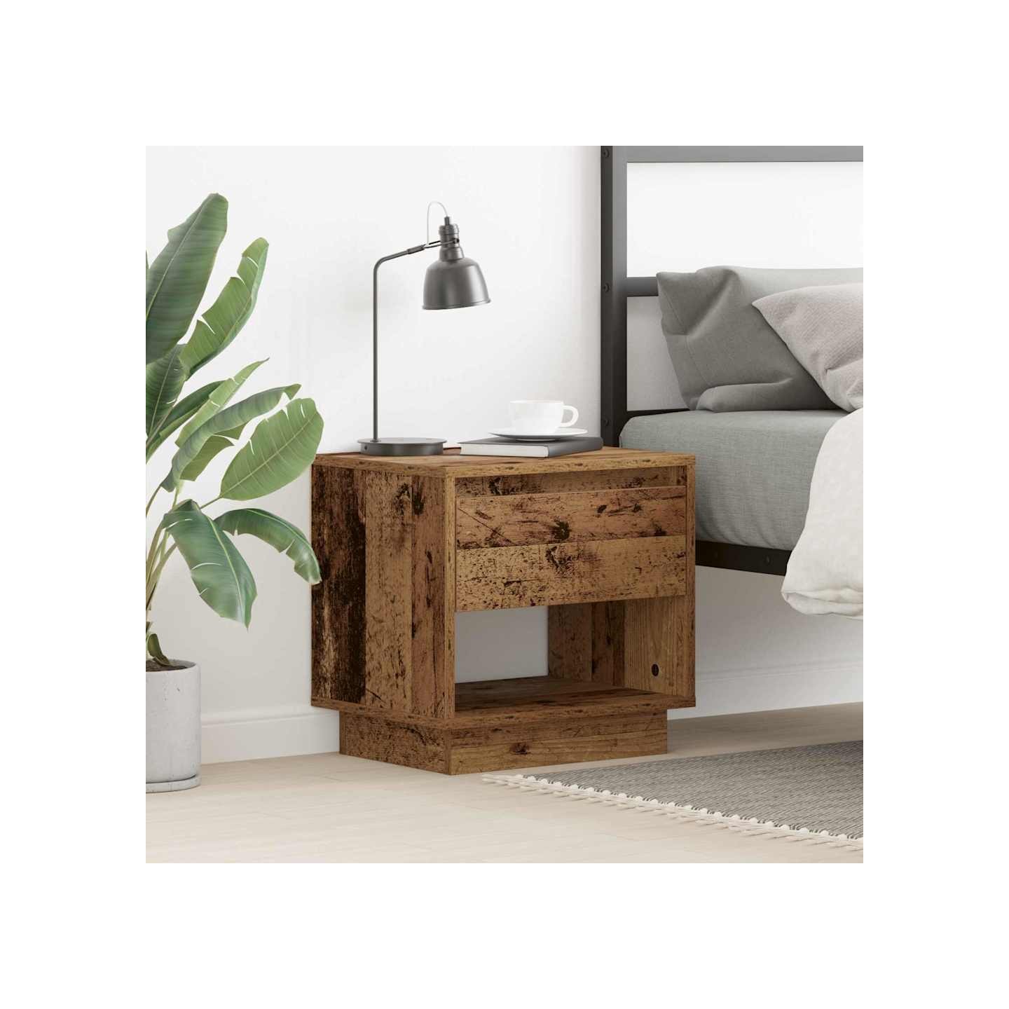 Table de nuit Bois ancien 45 x 34 x 44 cm Bois d'ingénierie