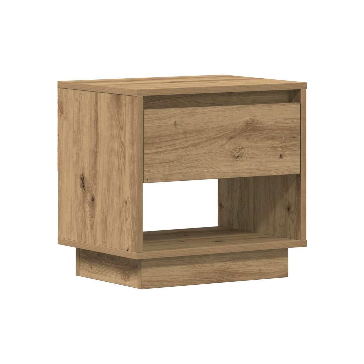 Table de nuit Chêne artisanal 45 x 34 x 44 cm Bois d'ingénierie