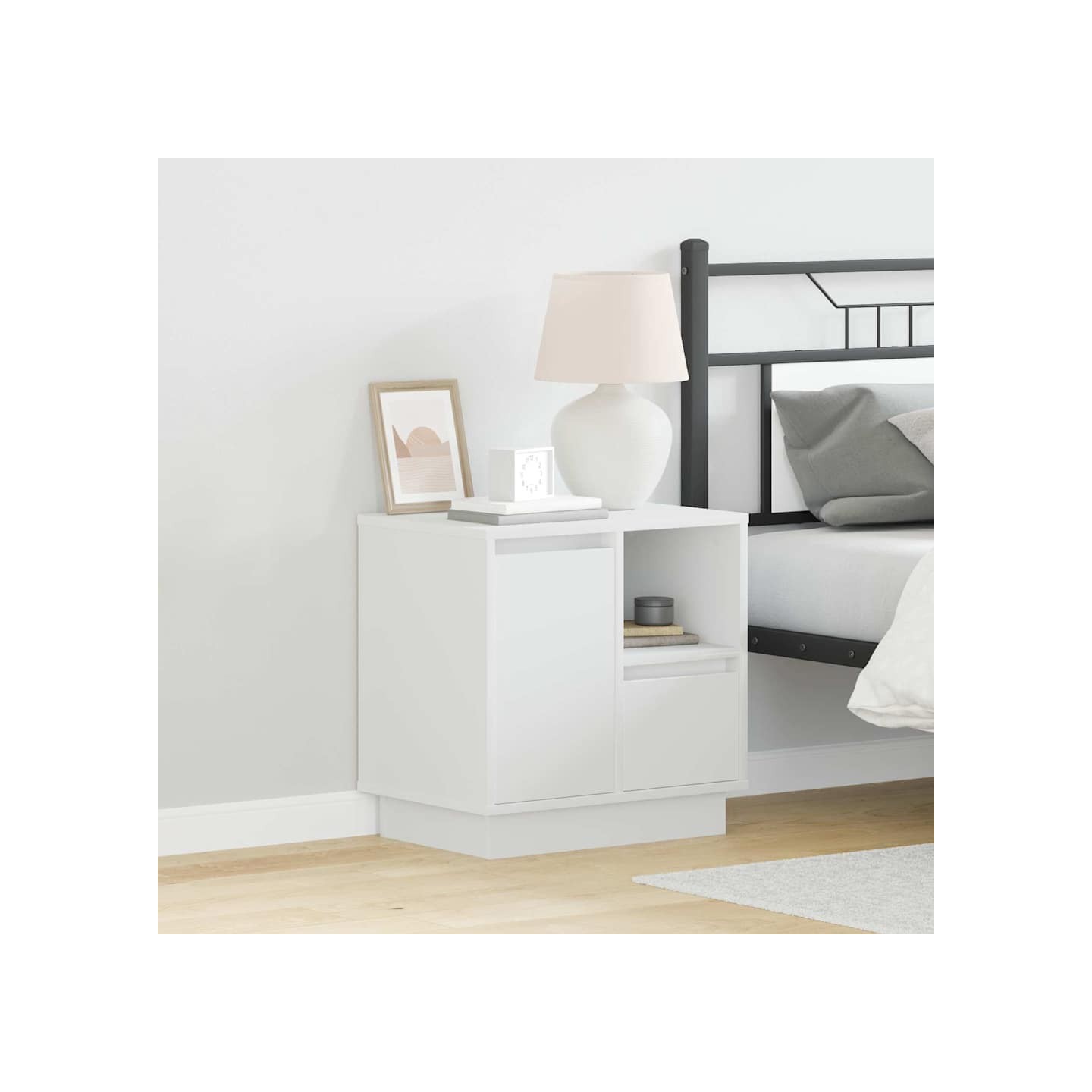 Cabinet de chevet 2 pc Blanc 50 x 34,5 x 50 cm.
