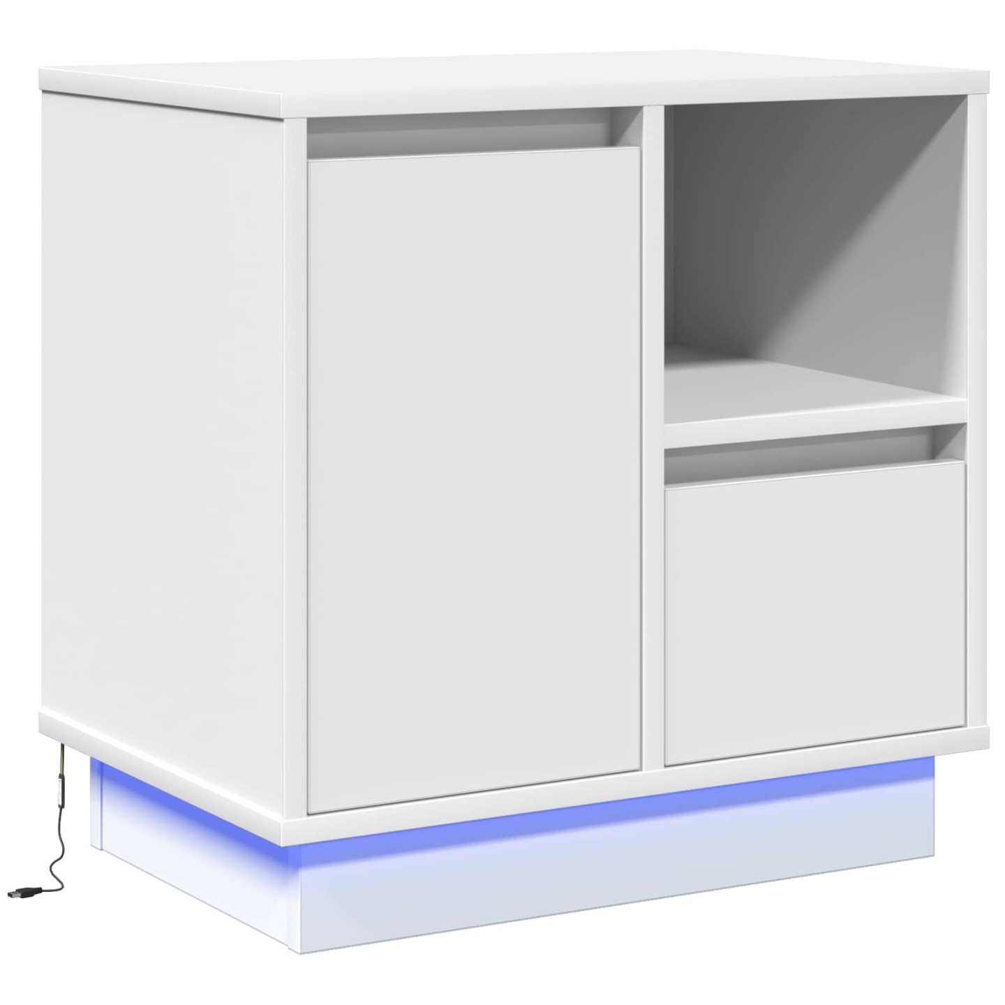 Cabinet de chevet Blanc 50 x 34,5 x 50 cm. Bois d'ingénierie