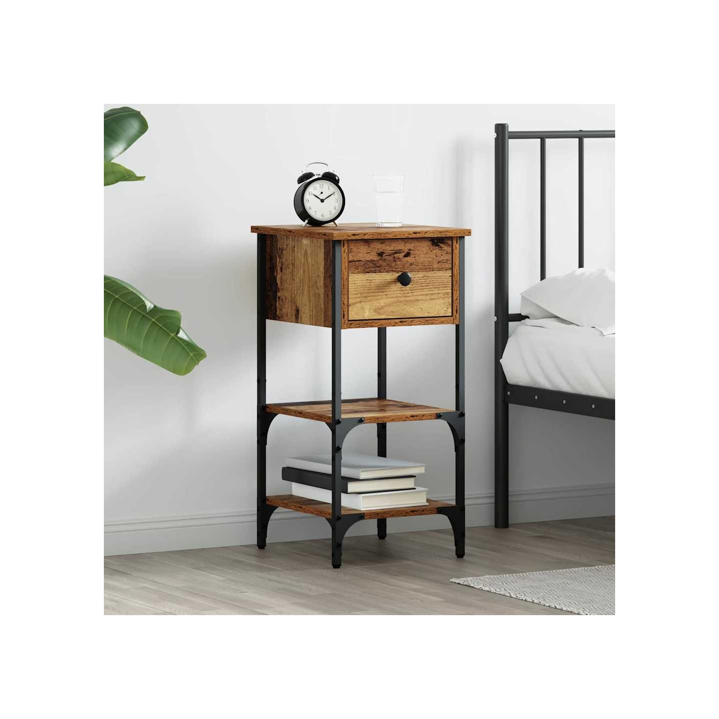Cabinet de chevet Marron 33,5 x 36 x 70 cm Bois d’ingénierie