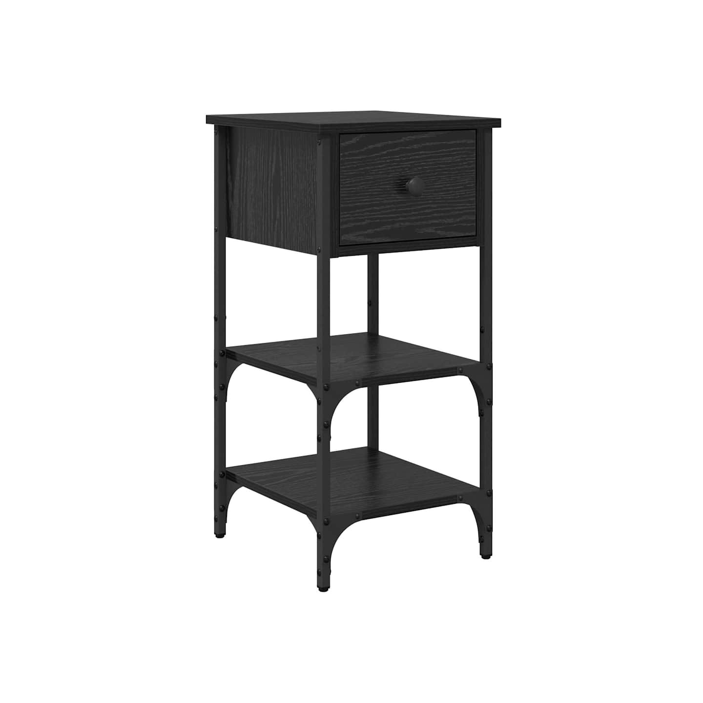 Cabinet de chevet avec tiroir Chêne noir 33,5 x 36 x 70 cm