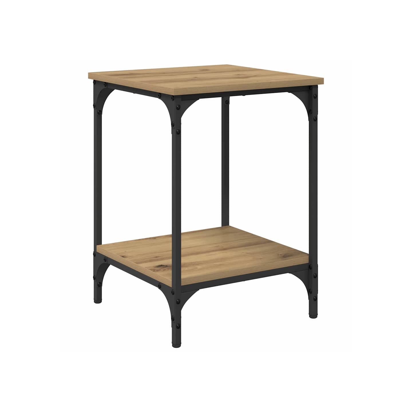 Table basse Chêne artisanal 40 x 40 x 55 cm Bois d'ingénierie