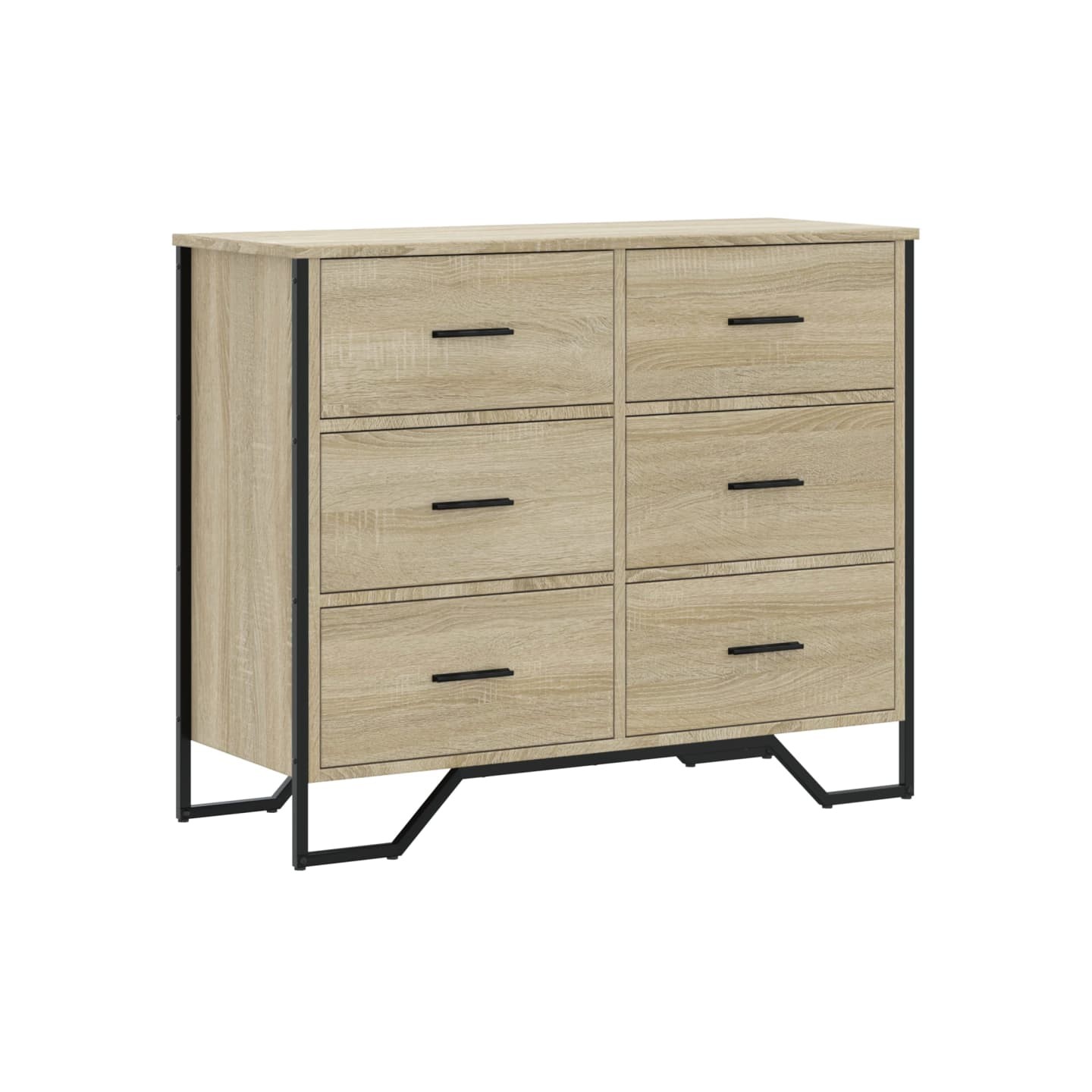 Commode chêne sonoma 91x35,5x74,5 cm bois d'ingénierie