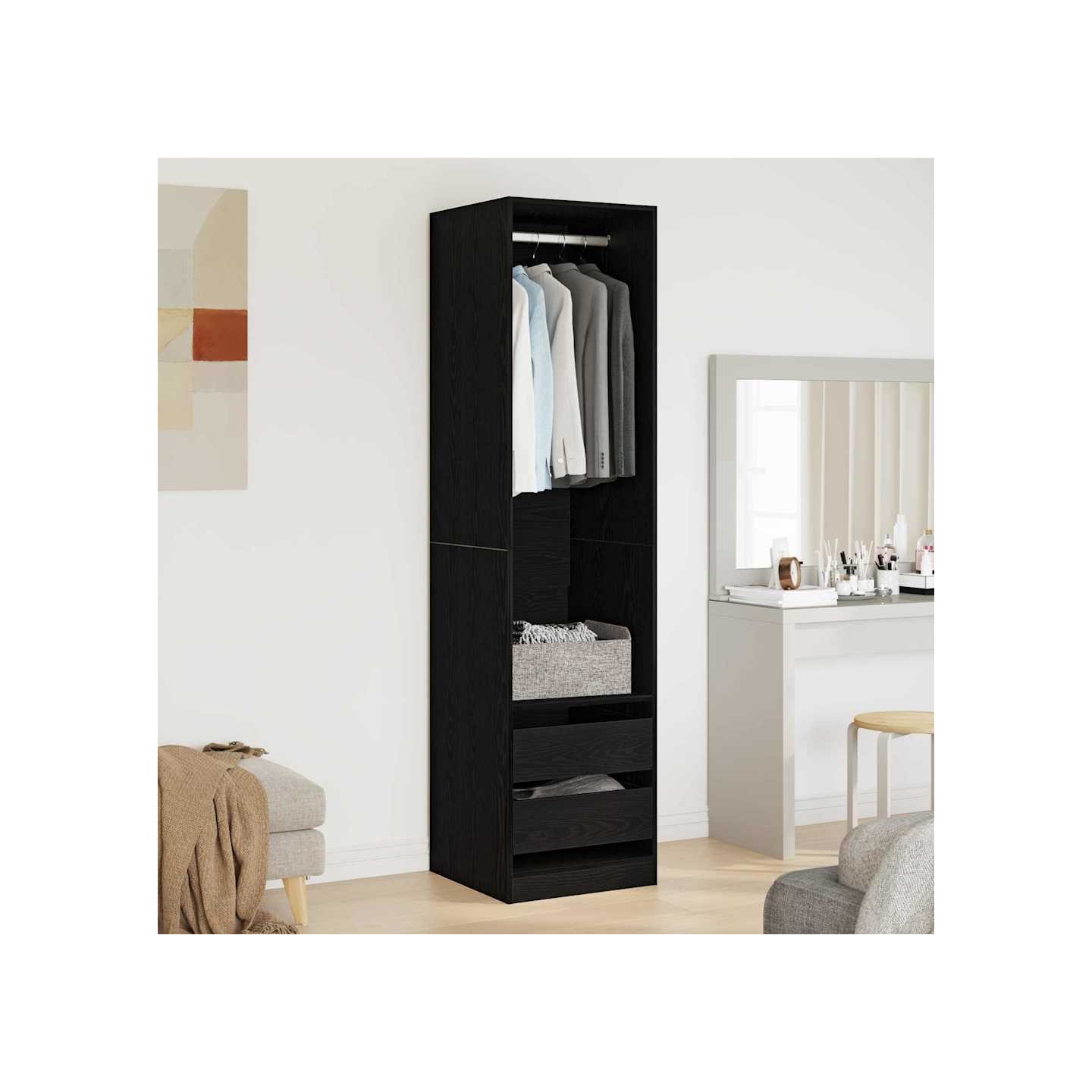 Armoire Chêne noir 50 x 50 x 200 cm Bois d'ingénierie