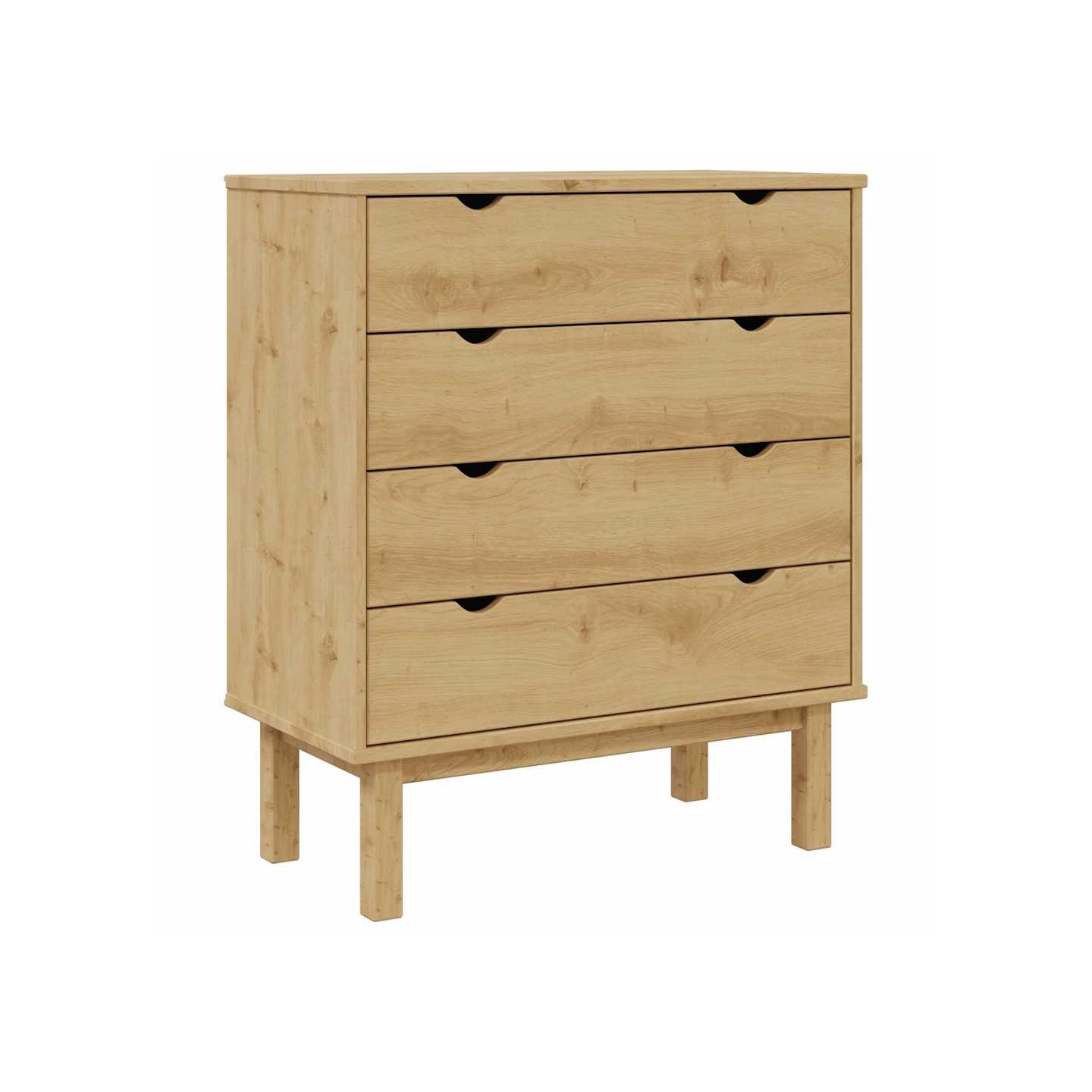 Commode OTTA 76,5x39,5x90 cm Bois de pin massif
