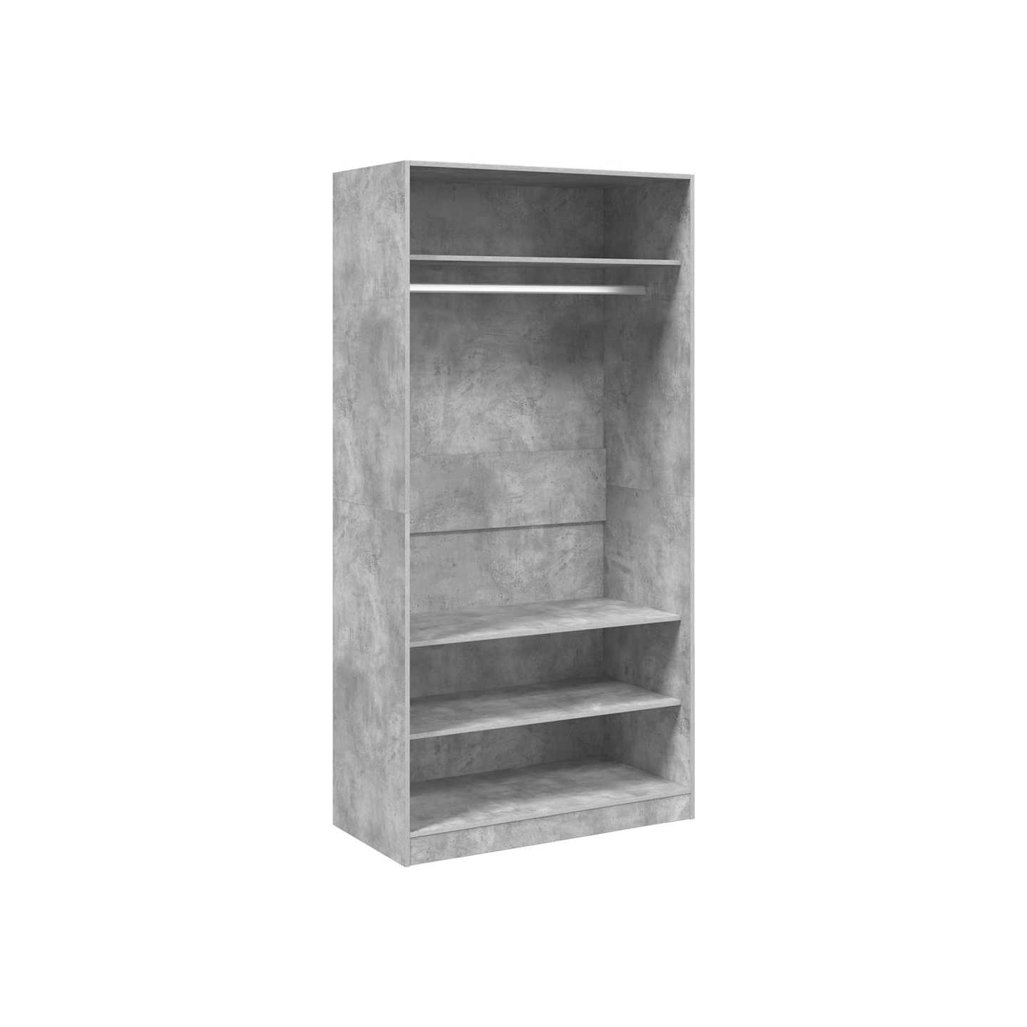 Garde-robe Gris cement 100 x 50 x 200 cm Aggloméré