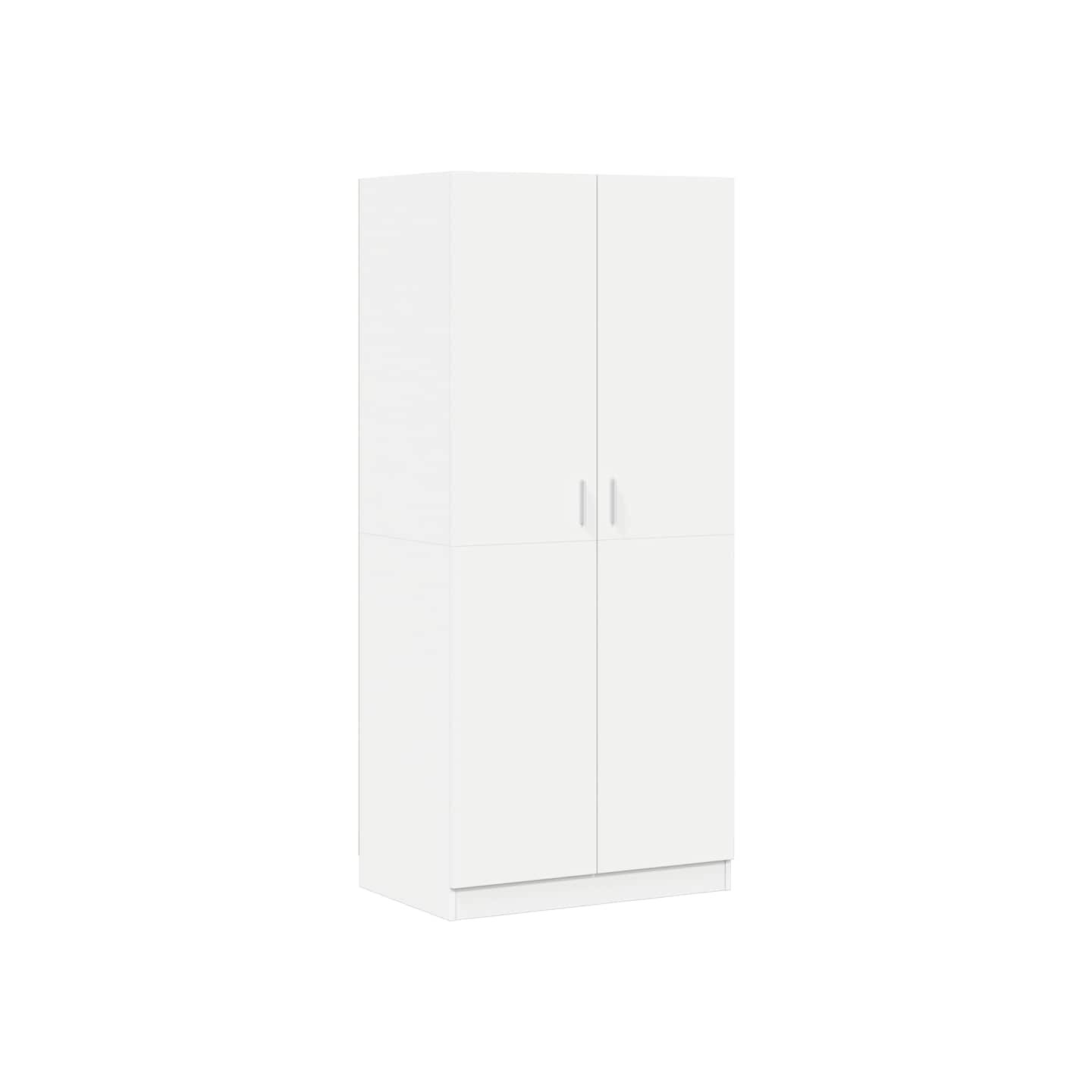 Garde-robe Blanc 80x52x180 cm Bois d’ingénierie