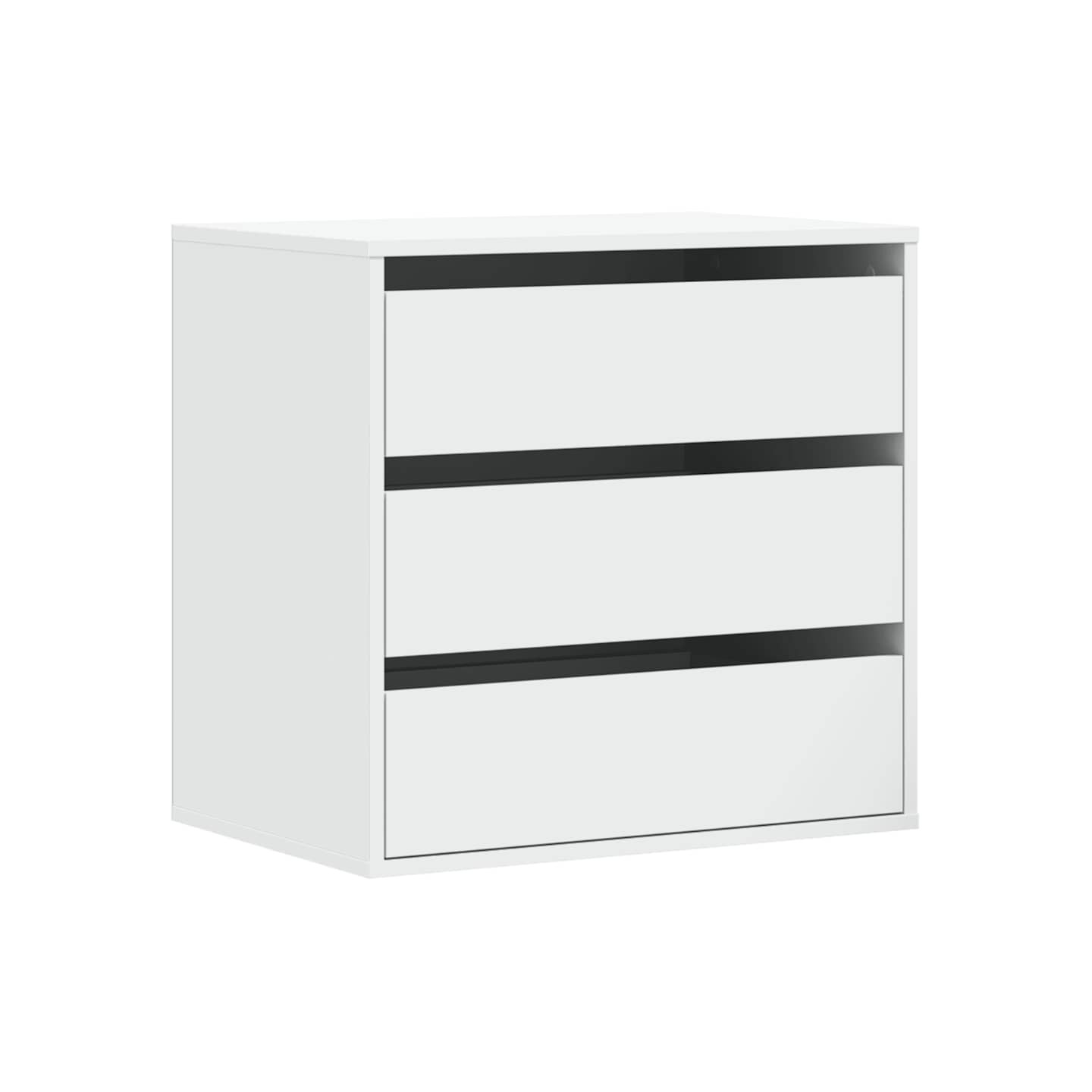 Commode d'angle blanc 60x41x58 cm bois d'ingénierie