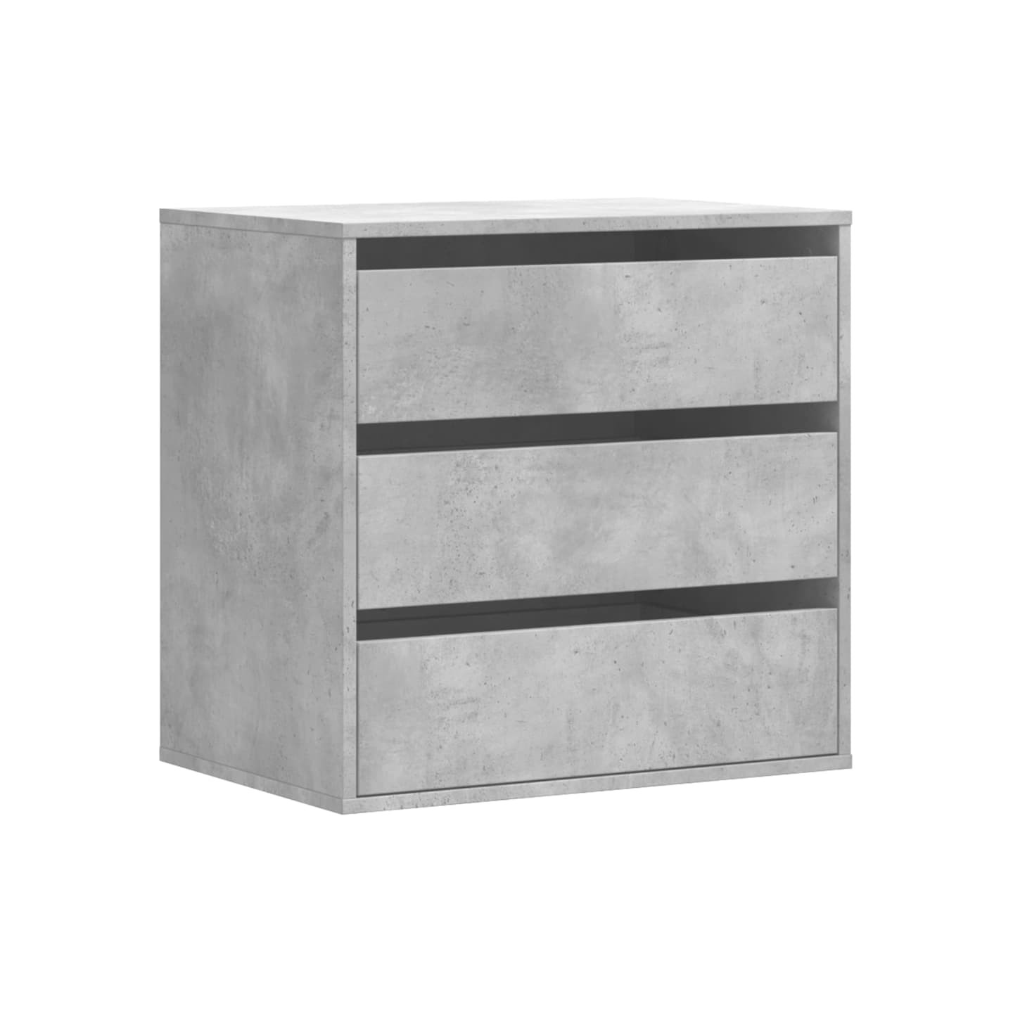 Commode d'angle gris béton 60x41x58 cm bois d'ingénierie