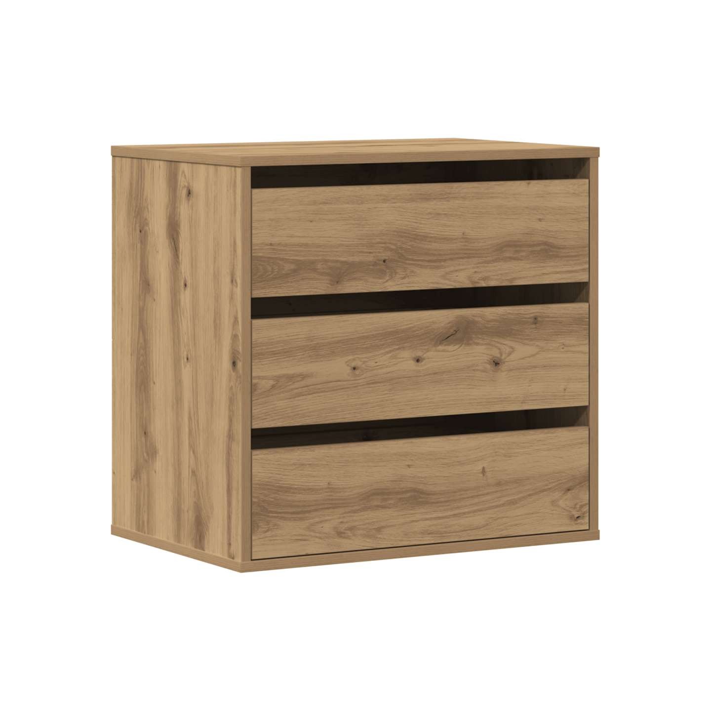 Commode d'angle chêne artisanal 60x41x58 cm bois d'ingénierie