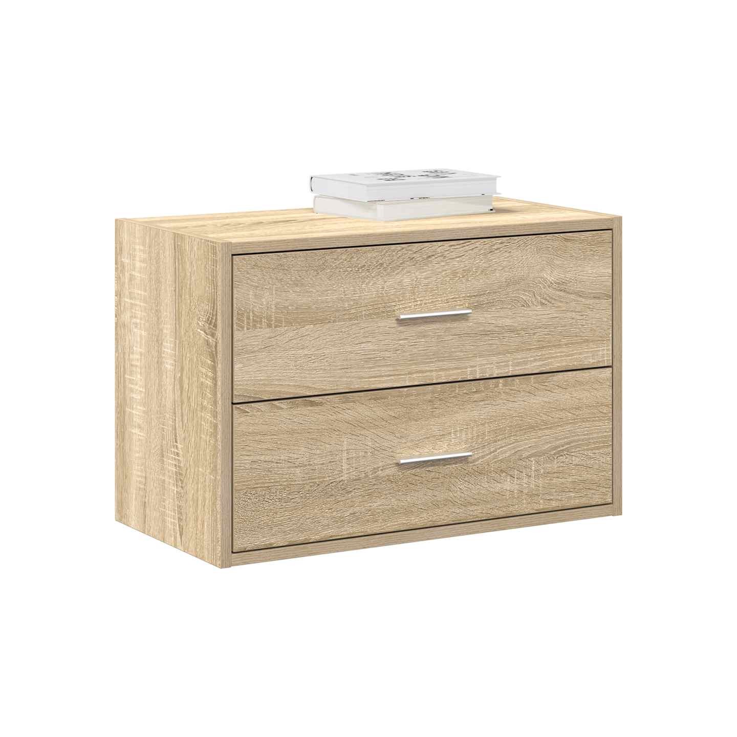 Armoire avec 2 tiroirs chêne sonoma 60x31x40 cm bois ingénierie