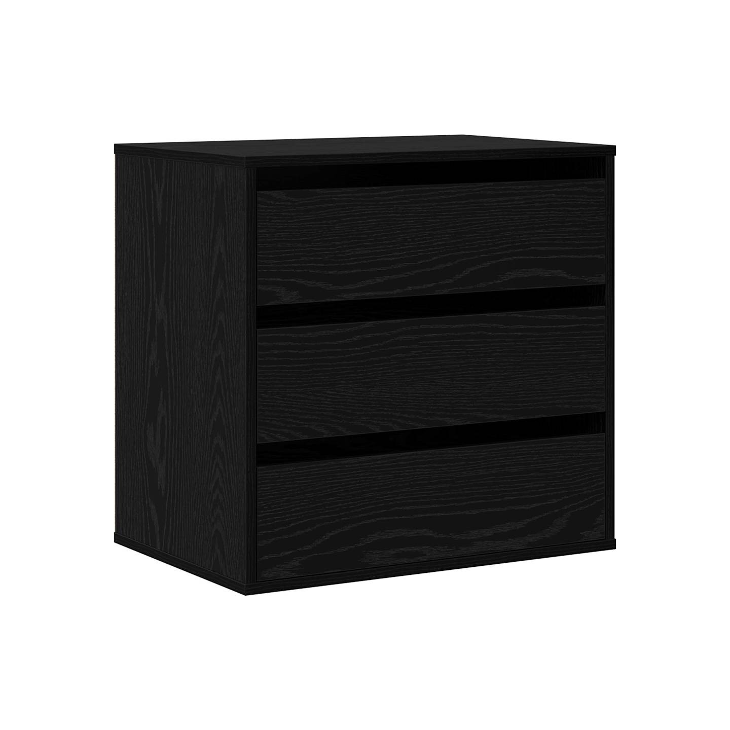 Armoire à tiroirs 3-Tiroir Noir 61 x 41 x 58 cm