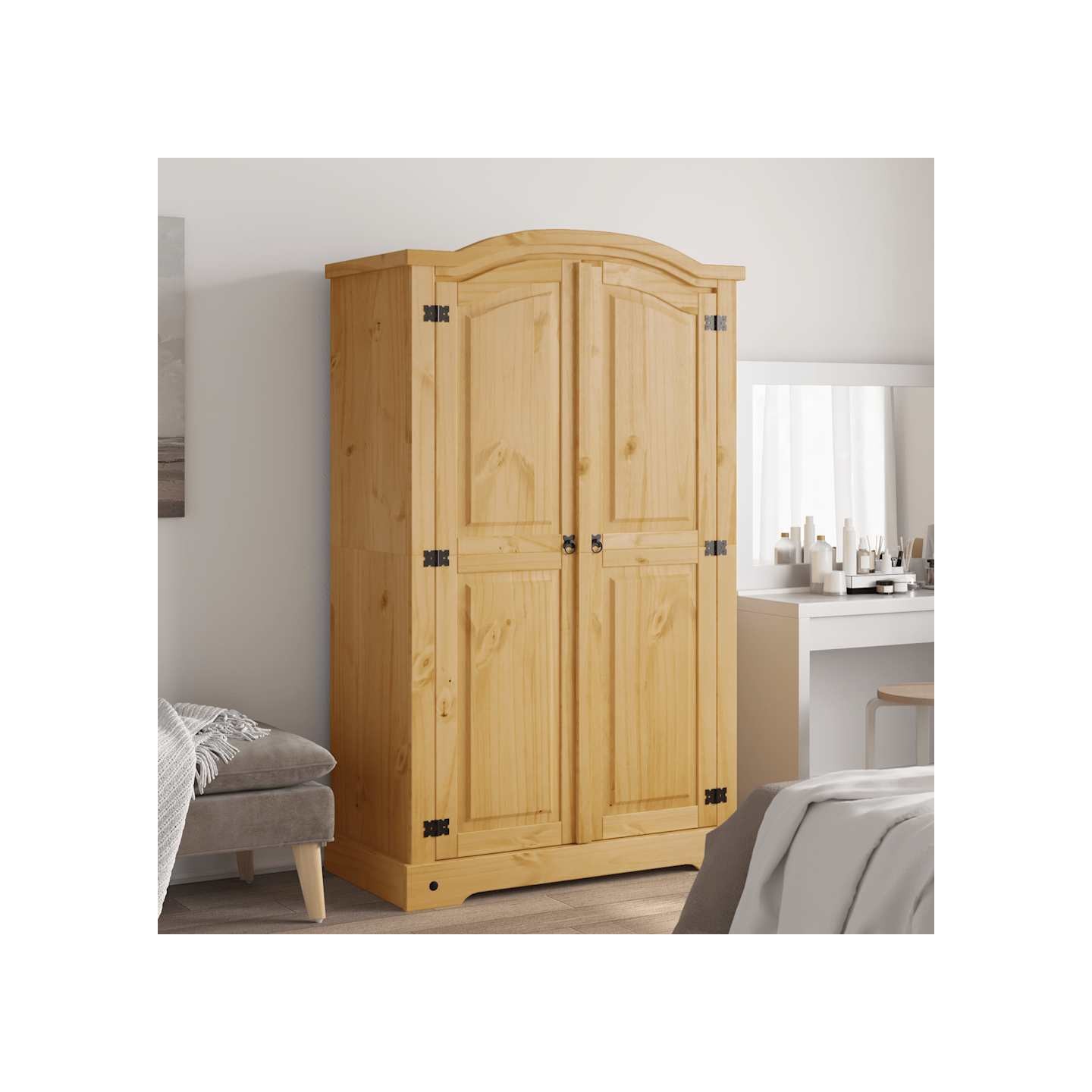 Garde-robe avec 2 portes Gamme Corona pin mexicain