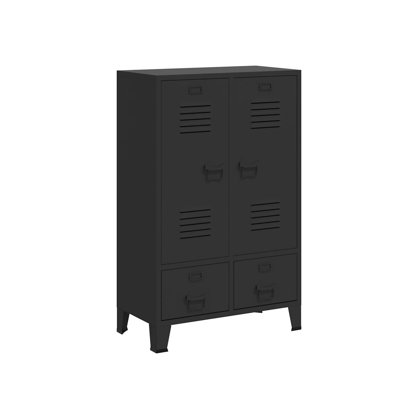 Garde-robe métal de style industriel 67x35x107 cm noir