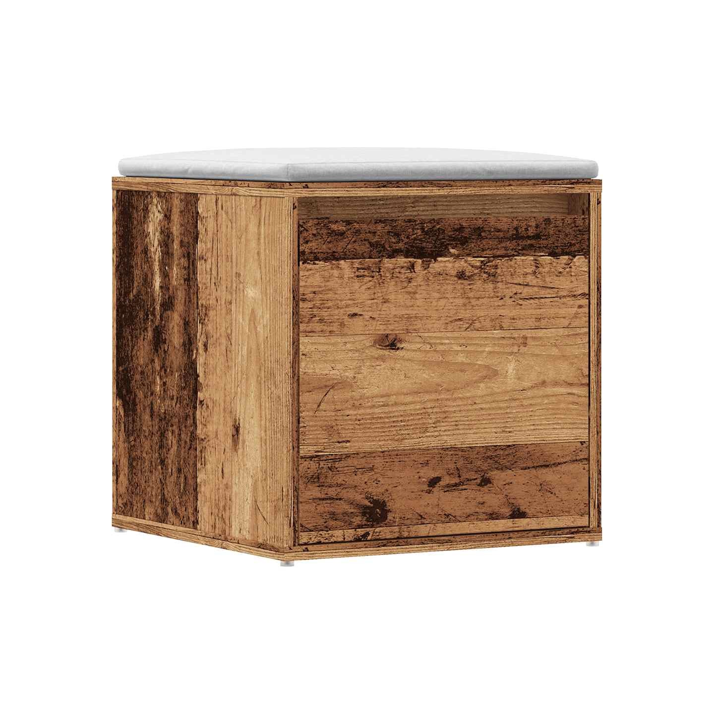 Tiroir boîte vieux bois 40,5x40x40 cm bois d'ingénierie